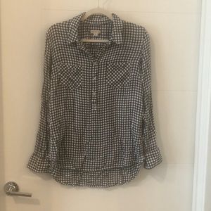 Gingham long sleeve top